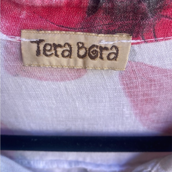 Italian “Tera Bora” 100% Linen Beach Cover-UP Sz. L EUC - Picture 8 of 8